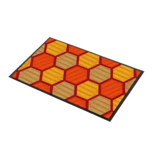 Mata wycieraczka dekoracyjna Honeycomb Orange