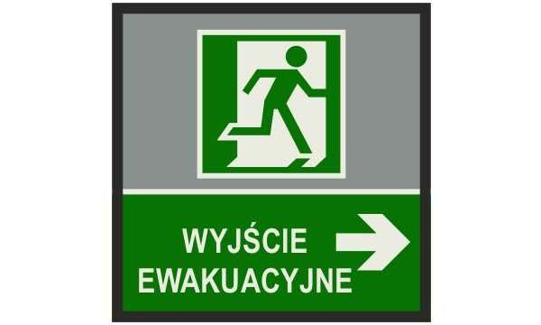 Mata informacyjna ostrzegawcza WYJŚCIE EWAKUACYJNE 1