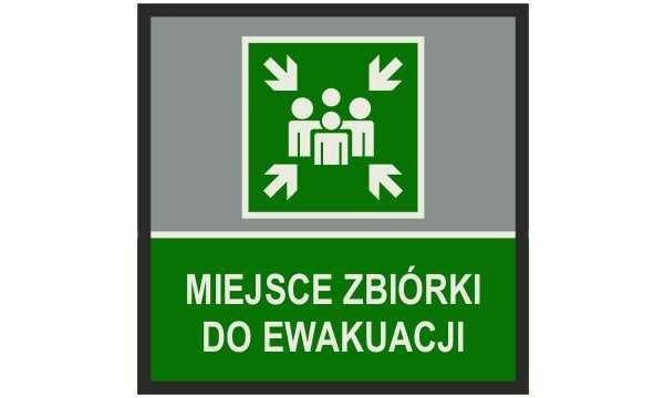 Mata informacyjna ostrzegawcza MIEJSCE ZBIÓRKI