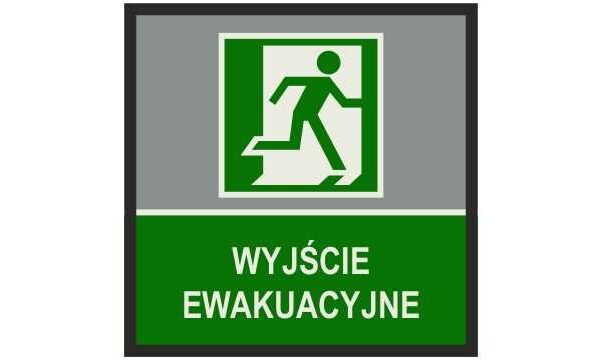 Mata informacyjna ostrzegawcza WYJŚCIE EWAKUACYJNE