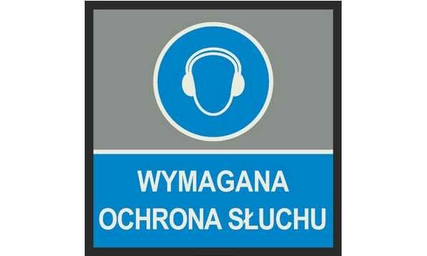 Mata informacyjna ostrzegawcza OCHRONA SŁUCHU