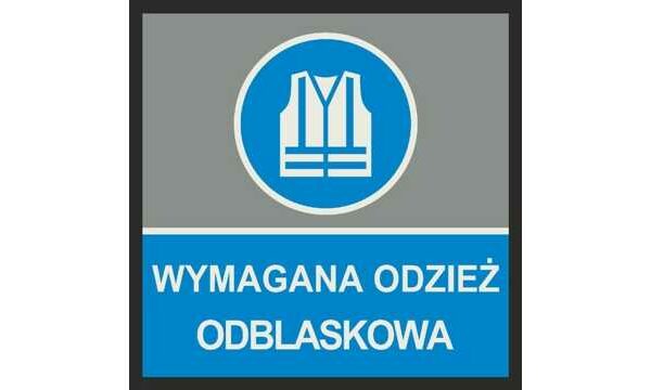 Mata informacyjna ostrzegawcza ODZIEŻ ODBLASKOWA