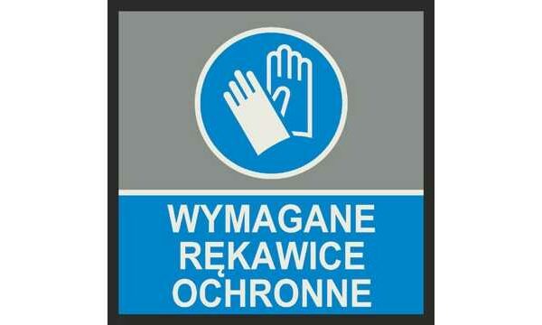 Mata informacyjna ostrzegawcza RĘKAWICE OCHRONNE