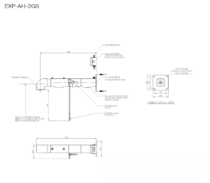 Podgrzewany prysznic bezpieczeństwa montowany do ściany
