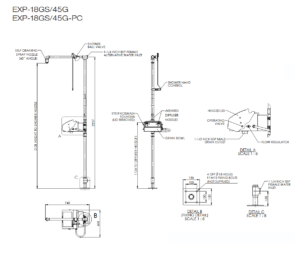 Prysznic bezpieczeństwa z myjką do oczu i twarzy ABS