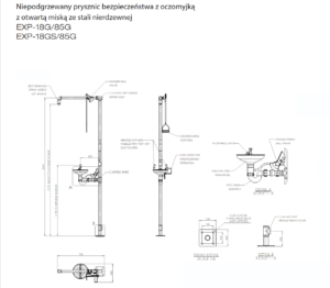 prysznic bezpieczeństwa z oczomyjką